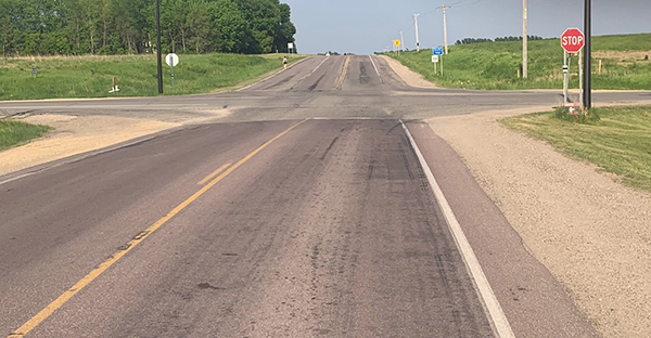 Photo: Intersection of Hwy 13 and Cty Rd 28.